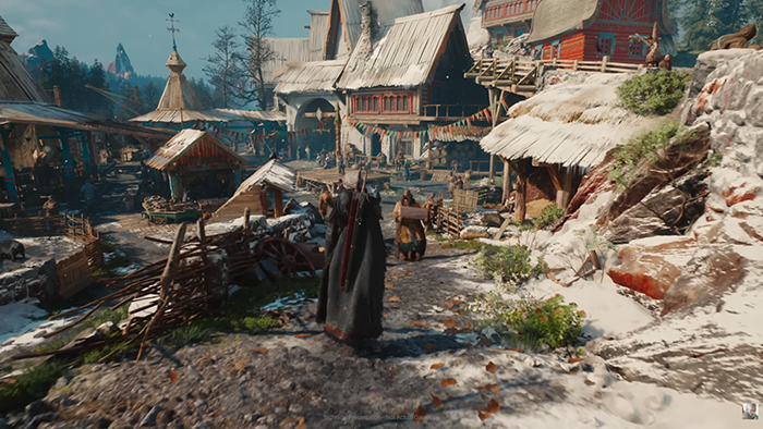 Shiri walked through the village streets; there were many people.