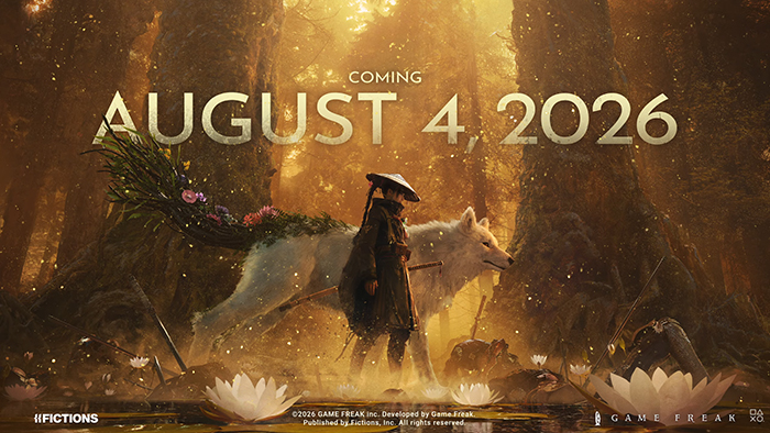 Official key art for Beast of Reincarnation: A young woman and her loyal white dog Koo stand side by side in a sun-dappled golden forest. The action RPG releases August 4, 2026.