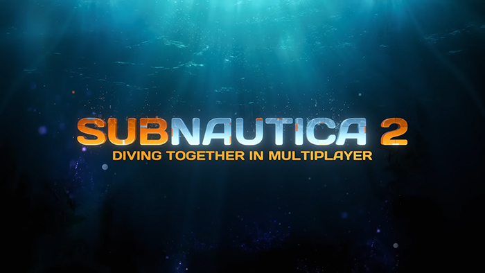 Subnautica 2 title screen with tagline "Diving Together in Multiplayer".