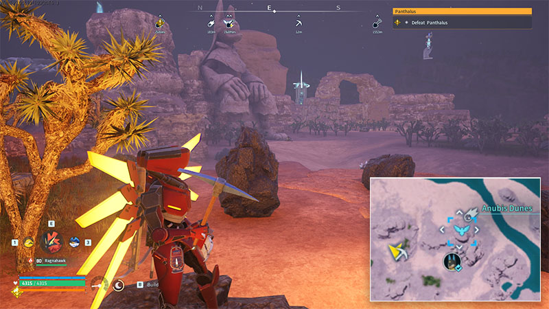 Coal nodes at Anubis Dunes with open area suitable for base building